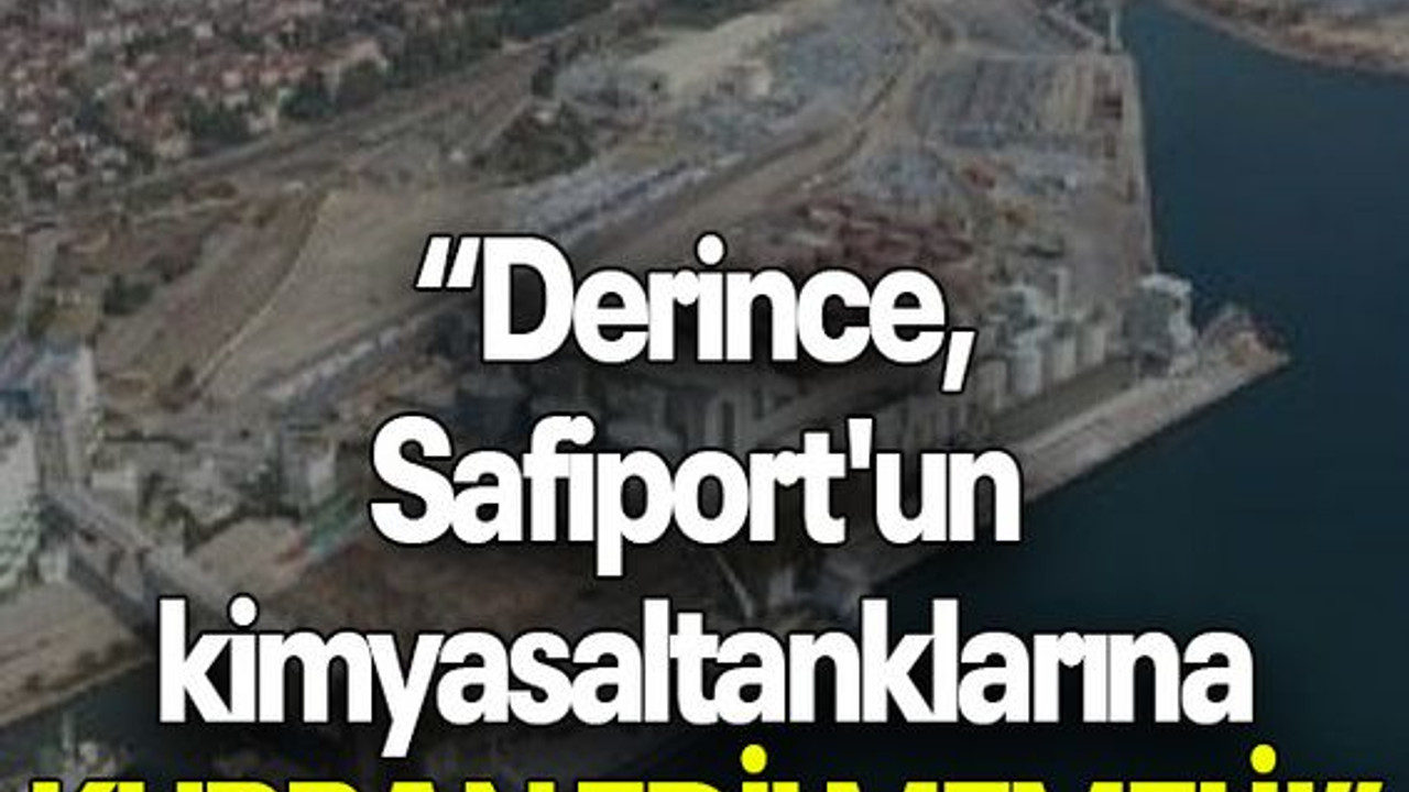 İYİ Parti: Derince, "Safiport'un kimyasal tanklarına KURBAN EDİLMEMELİ!"